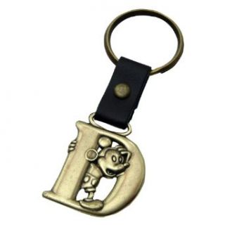 Mickey Mouse Letter D Brass Key Chain : Novelty Keychains : Office Products