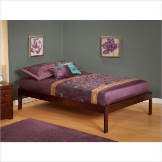 Atlantic Furniture Concord Bed with Open Foot Rail in Walnut Finish   AR80X1004