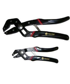 Heavy Duty Self Adjusting Spring Loaded Pliers   10 inch & 7 inch Set   One Hand Operation, Adjusts as Quickly as You Squeeze Handle   Slip Joint Pliers  