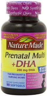 Nature Made PrenatalMulti + DHA 200 Mg  Softgels, Value Size, 60 + 30 Liquid softgels: Health & Personal Care