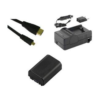 Sony PJ780VE Camcorder Accessory Kit includes: SDNPFV50NEW Battery, SDM 109 Charger, HDMI6FMC AV & HDMI Cable : Camera & Photo
