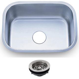 23.5 inch Stainless Steel 16 gauge Undermount Single Bowl Kitchen Sink Kitchen Sinks