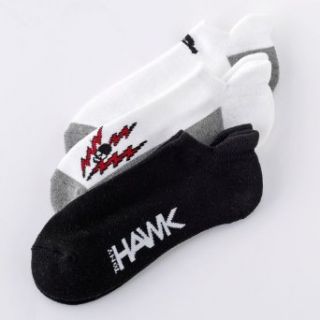 Tony Hawk Boy's 3 Pair Low Cut Socks, Sock Size 7 8.5, Fits Shoe Size 9 3, White: Clothing