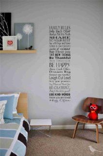 Family rules help each other always tell the truth Vinyl wall art Inspirational quotes and saying home decor decal sticker  