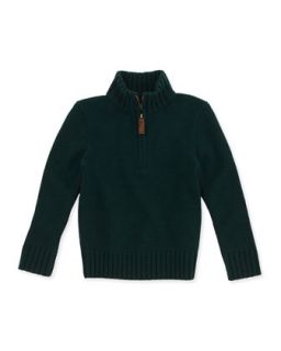 Half Zip Cashmere Pullover, Green, Sizes 4 7   Ralph Lauren Childrenswear
