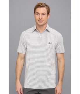 Under Armour Golf Elevated Heather Stripe Polo Mens Short Sleeve Knit (White)