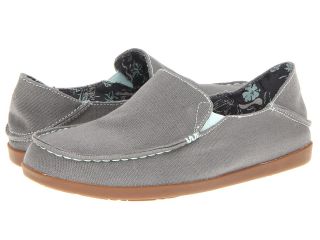 OluKai Nohea Canvas W Womens Slip on Shoes (Gray)
