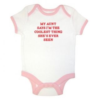 So Relative! My Aunt Says I'm The Coolest Ringer Baby Bodysuit: Clothing