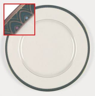 Lenox China Patriot (Gold Verge) Dinner Plate, Fine China Dinnerware   Green Ban