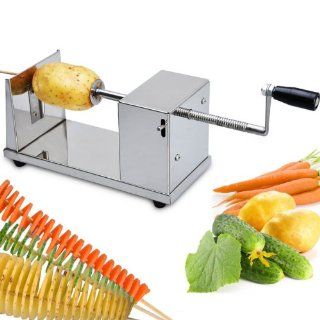 Stainless Steel Manual Tornado Spiral Potato Chips Twister Vegetable Cutter: Cookie Cutters: Kitchen & Dining