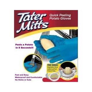 As Seen on TV HWTATRMITS Tater Mitts Quick Peel Potato Gloves Bonus Vegetable Slicer: Sports & Outdoors