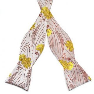 Mens Self Bow Tie Floral Jacquard Woven Silk Bow Ties at  Mens Clothing store
