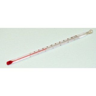 Lab Thermometer 6 " Red Alcohol  10 to 60 C: Science Lab Non Mercury Thermometers: Industrial & Scientific