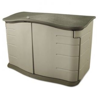 RUBBERMAID Horizontal plastic storage shed for storing garden tools and accessories. Includes one outdoor storage shed with floor and doors. Manufacturer Part Number: RHP 3748: Industrial & Scientific