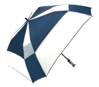 Gellas by ShedRain 4532 N/W Gel Handle, Navy/White, 62 Inch Arc Auto Open Vented Square Golf Umbrella: Clothing