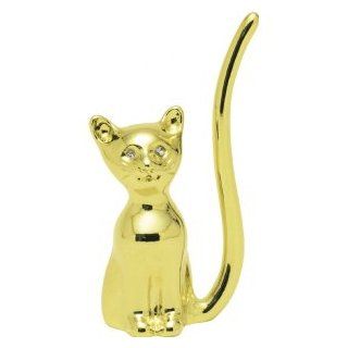 Swissco Ring Holder Siamese Cat   Gold Tone : Makeup Bags And Cases : Beauty