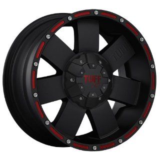 Tuff T02 16 Black Red Wheel / Rim 6x5.5 with a 10mm Offset and a 108.0 Hub Bore. Partnumber T02EK6M10O108R: Automotive