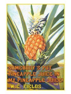 Somebody Put Pineapple Juice in My Pineapple Juice Wall Decal 18 x 24 cm (Without border: 14.5 x 22 cm)   Wall Decor Stickers  