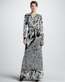 Diane von Furstenberg Samson Halter Printed Maxi Dress