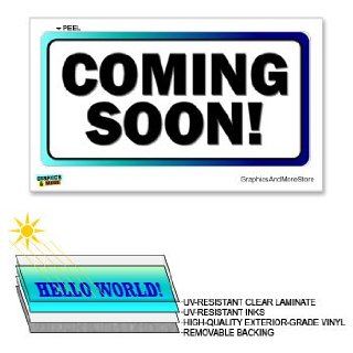 Coming Soon   12 in x 6 in   Laminated Sign Window Business Sticker : Business And Store Signs : Office Products