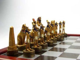 Schachfiguren gypten schwarz gold, orig. Chessmen, Pharao Tutenchamun: Spielzeug