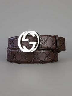Gucci Embossed Brand Buckle Belt