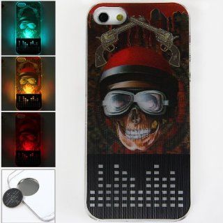 iPhone5S 5C case will coming soon ,Skeleton Scary Ghost Apple iPhone 5 5G 5S Hard 3D Skull Gothic Halogram Illusion Case Cover   With 3D Flash Visual Colour Changing Call Indicator LED Light (Glasses Skull): Cell Phones & Accessories