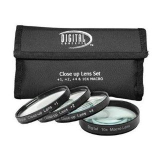 Digital Concepts 52mm +1 +2 +4 +10 Close Up Macro Filter Set with Pouch For Specific Nikon Lenses (Models Specified In Description) : Camera Lens Filter Sets : Camera & Photo