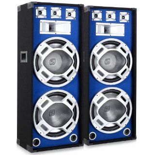 Skytronic Style Box Lautsprecher blau beleuchtet 1000W: Musikinstrumente