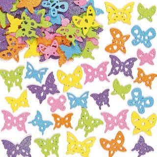 Glitzernde Moosgummi Aufkleber "Schmetterling" (112 Stck): Spielzeug