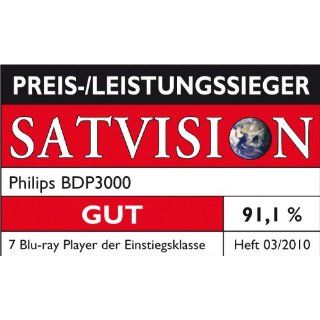 Philips BDP 3000 Blu Ray Player (BD Live , DivX Ultra zertifiziert, USB Anschluss rckseitig: fr Firmware Aktualisierung & BD Live Speichererweiterung) schwarz: Heimkino, TV & Video