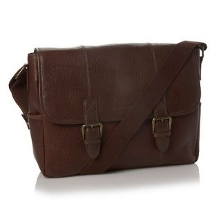 RJR.John Rocha Designer dark brown grained leather satchel bag
