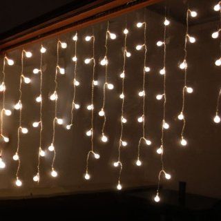 Fuloon Led Vorhang Lichterkette 2M x 1M 104 Stck LED Kirsche Innen / Auen Party String Fairy Hochzeit Weihnachten Vorhang Licht 8 Modi Farbe auswhlbar (Warm Wei): Beleuchtung