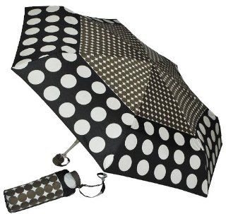 Taschenschirm   Punkte schwarz braun  105 cm   Schirm / Regenschirm fr Mdchen und Damen   Sturmfest   zusammenklappbarer Kinderregenschirm Damenschirm gepunktet: Spielzeug