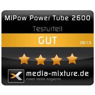 MiPow SP2600M BK Power Tube 2600 mobiler Zusatzakku mit: Elektronik