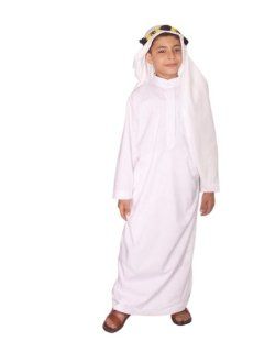 Kinder Araberkostm Kostm Araber Scheich Scheichkostm Kinderkostm, wei (110 116 (4 bis 5 Jahre)): Spielzeug