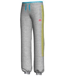 Adidas Kinder Hose Reinvented Knit Pant CH 128 medium grey heather/super cyan: Bekleidung