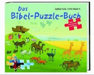 Das Bibel Puzzle Buch: Mit vier 24teiligen Puzzeln zu vier biblischen Geschichten und vielen Rtseln: Saskia Hula, Emil Maier F.: Bücher