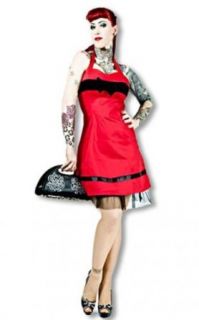 50er Jahre Kleid Rot, L / 38: Bekleidung