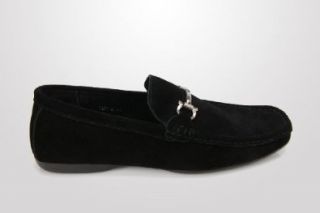 Herren Mocassins Leder/Velour Schwarz   Gre 45, Black: Schuhe & Handtaschen