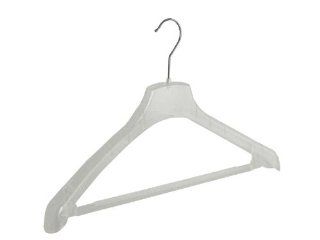 Kleiderbgel Kunststoff / Jacken   Kostmbgel transparent, leicht gebogen mit Steg und Schulterverbreitung (45 mm), 45 cm: Baumarkt