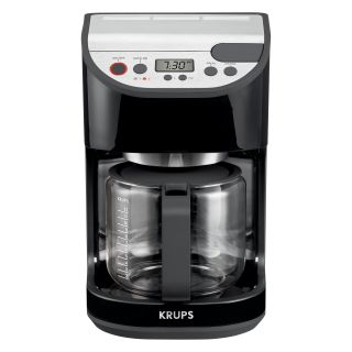 Krups KM611850 12 Cup Precision Coffee Maker with Glass Carafe   Black