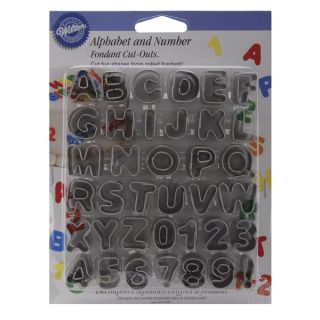 Wilton Fondant Alphabet and Numbers Cut Outs (Pack of 37)   12370026