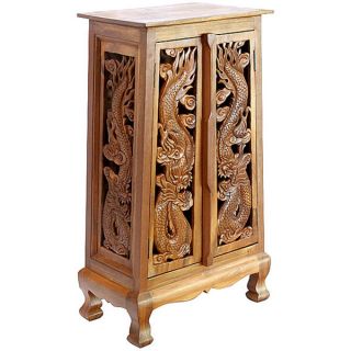 Hand carved Thai Dragon 40 inch Storage Cabinet   Shopping