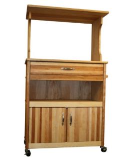 Catskill Microwave Cart with Open/Enclosed Storage   Kitchen Islands and Carts