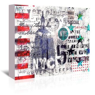 Americanflat NYC Never Sleeps Graphic Art on Gallery Wrapped Canvas