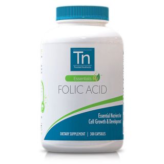 Trusted Nutrients 800mcg Folic Acid Cupsules 300 Count  
