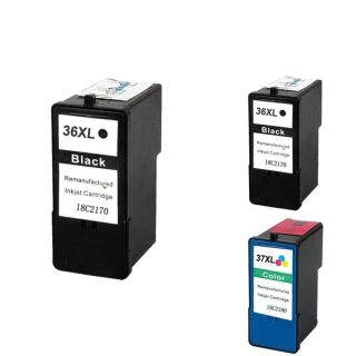INSTEN Lexmark 36XL Black/ Color 2 Ink Cartridge Set (Remanufactured)