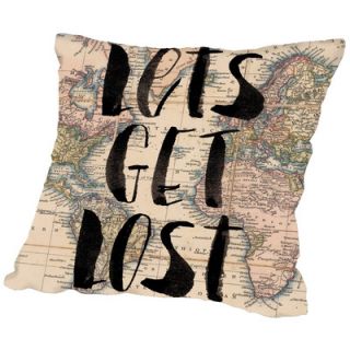 Lets Get Lost Throw Pillow by Americanflat
