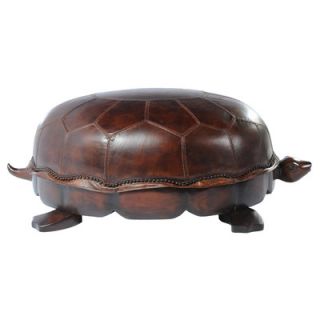 Lazzaro Leather Large Turtle Ottoman